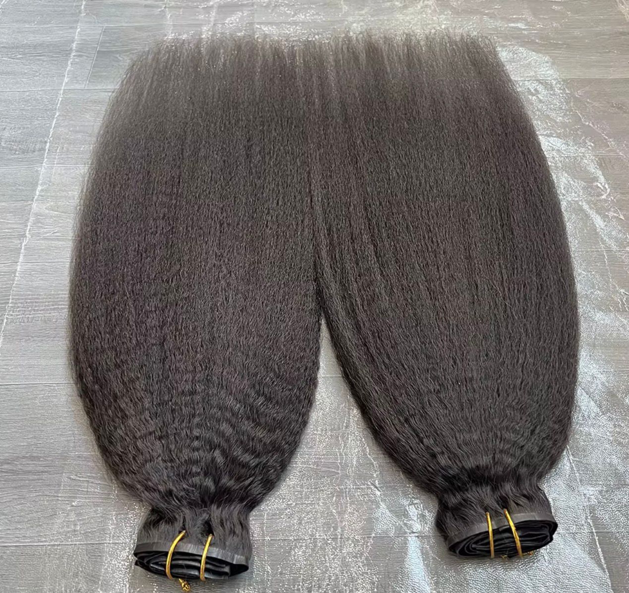 Kinki Straight Invisible Human Hair Clip-In. 100g/pack