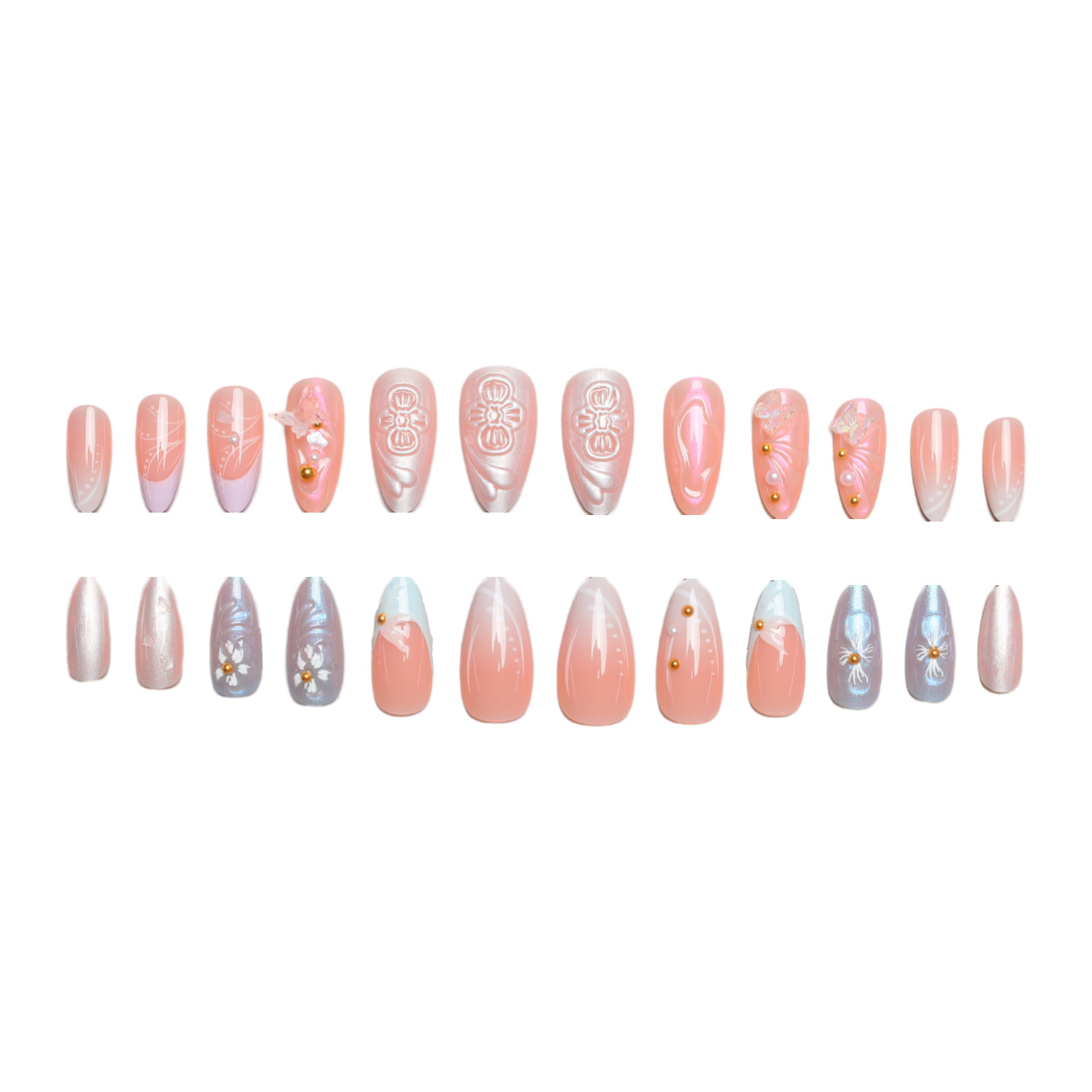 Lavender Dreams Extra Long Coffin Press-On Nails