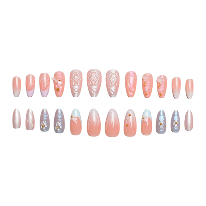 Lavender Dreams Extra Long Coffin Press-On Nails