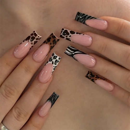 Luxury Long Square Press-On Nails