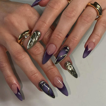 Aurora Borealis Chrome Reflective Nails