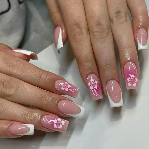 Crisp White French Tip Press-On Nails