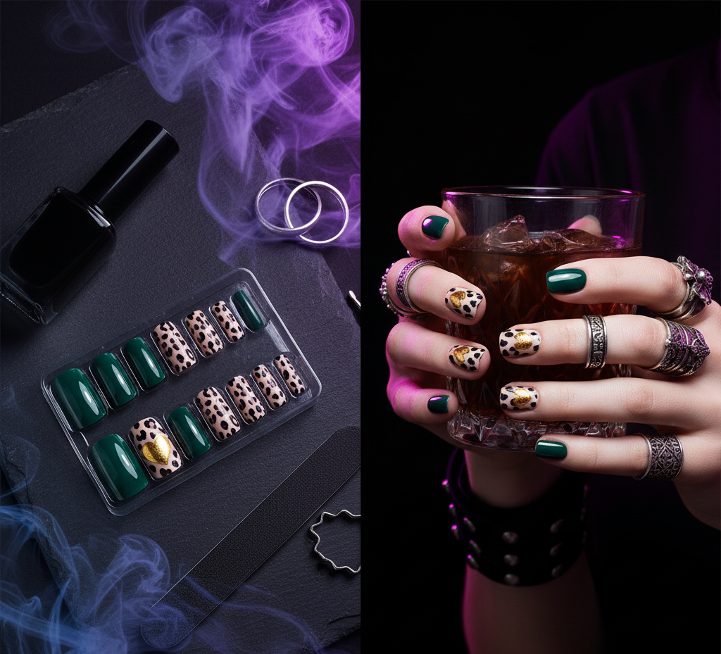 Emerald Green Press On Nails