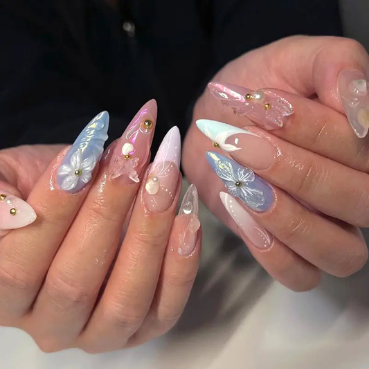Lavender Dreams Extra Long Coffin Press-On Nails