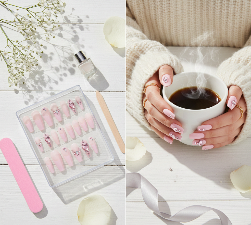 Luxury Soft Pink Press On Nails