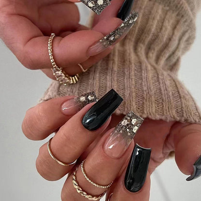 Midnight Glitter & Black Ombre Set
