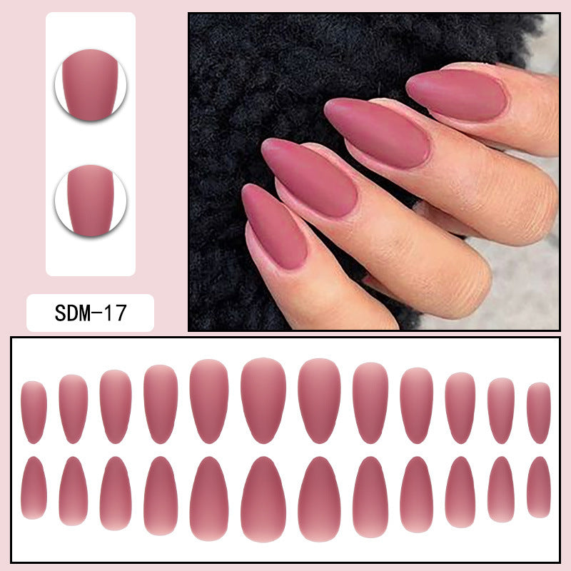 Matte Dusty Rose Almond Press-On Nails