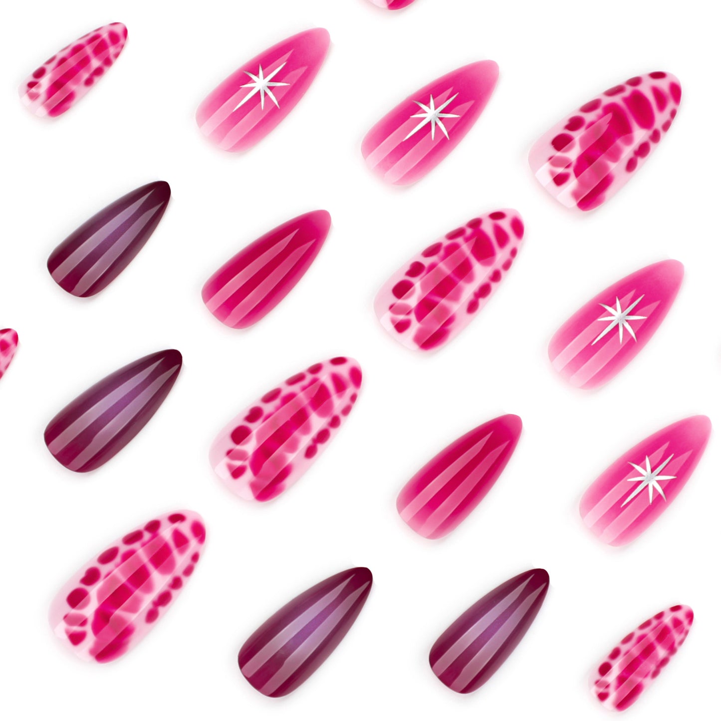 Velvet Reptile Almond Press-On Nails