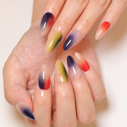 Almond Aura Gradient Press-On Nails