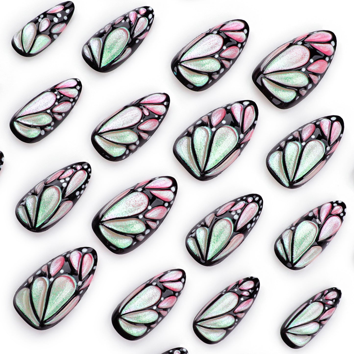 Iridescent Butterfly Wing Press-On Nails