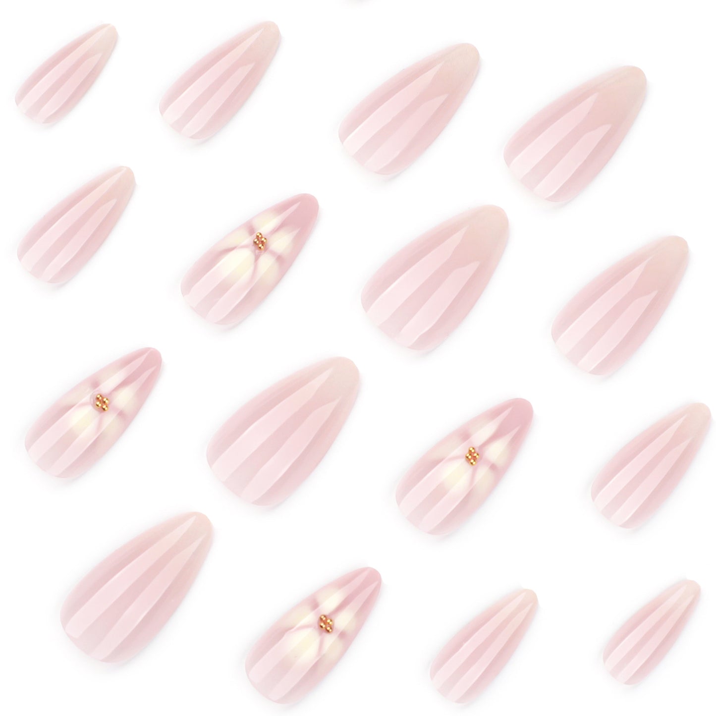 Creamy Magnolia Ombre Press-On Nails