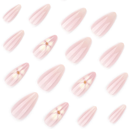 Creamy Magnolia Ombre Press-On Nails