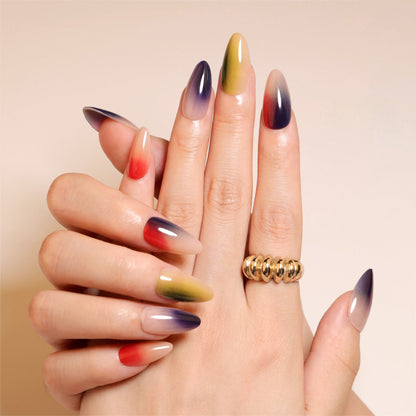 Almond Aura Gradient Press-On Nails