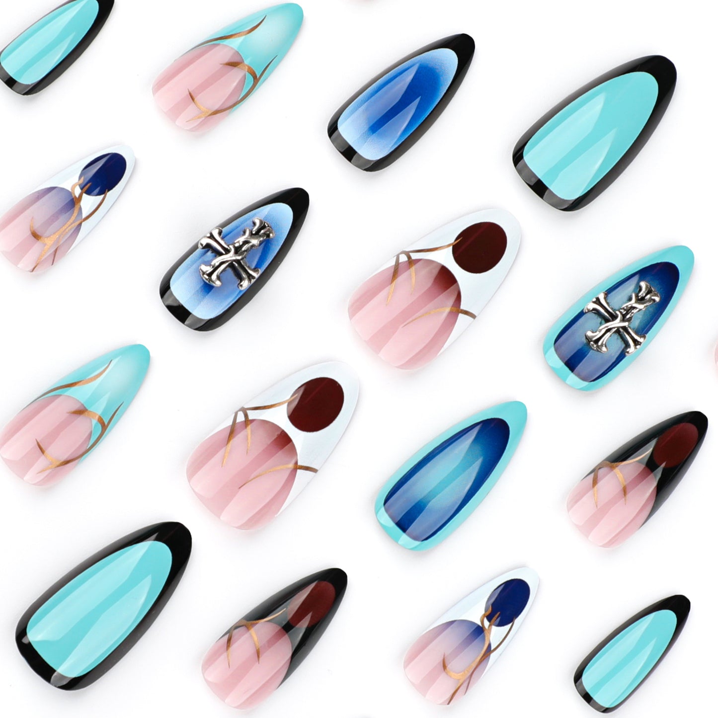 Celestial Cyber-Goth Press-On Nails