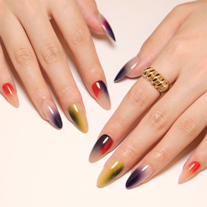 Almond Aura Gradient Press-On Nails