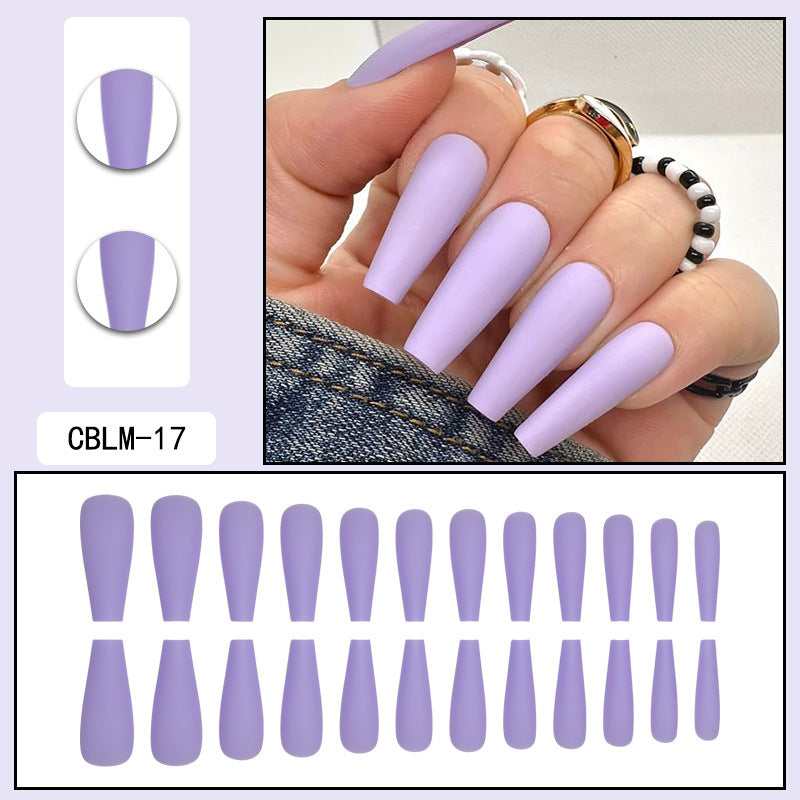 Lavender Lilac Extra Long Coffin Press-On Nails