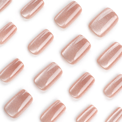 Shimmer Velvet Cat Eye Press-On Nails