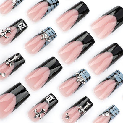 Gothic French Tip Press-On Nails