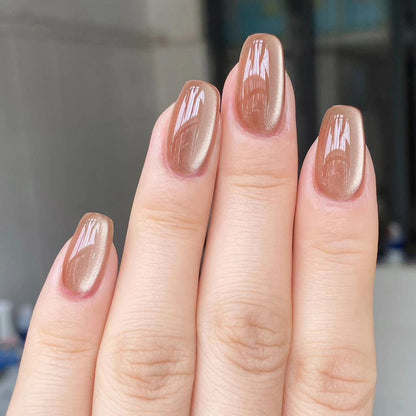 Shimmer Velvet Cat Eye Press-On Nails