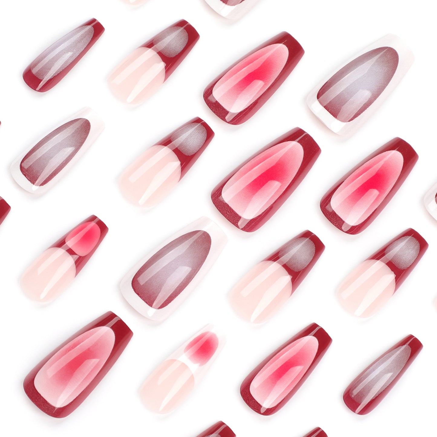 Dark Cherry Aura Press-On Nails