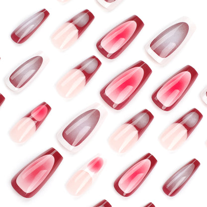 Dark Cherry Aura Press-On Nails