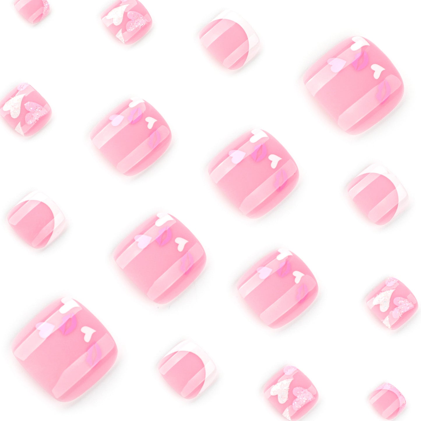 Sunset Glow Peach & Pink Ombre Nails