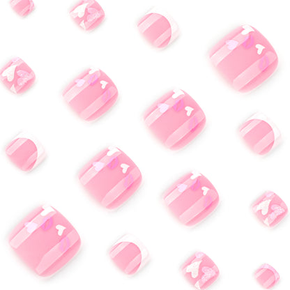 Sunset Glow Peach & Pink Ombre Nails
