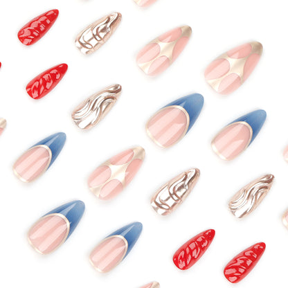 Crimson Sculpt Stiletto Press-On Nails