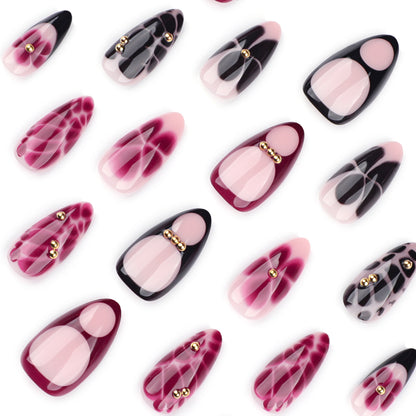 Dark Cherry Croc Press-On Nails