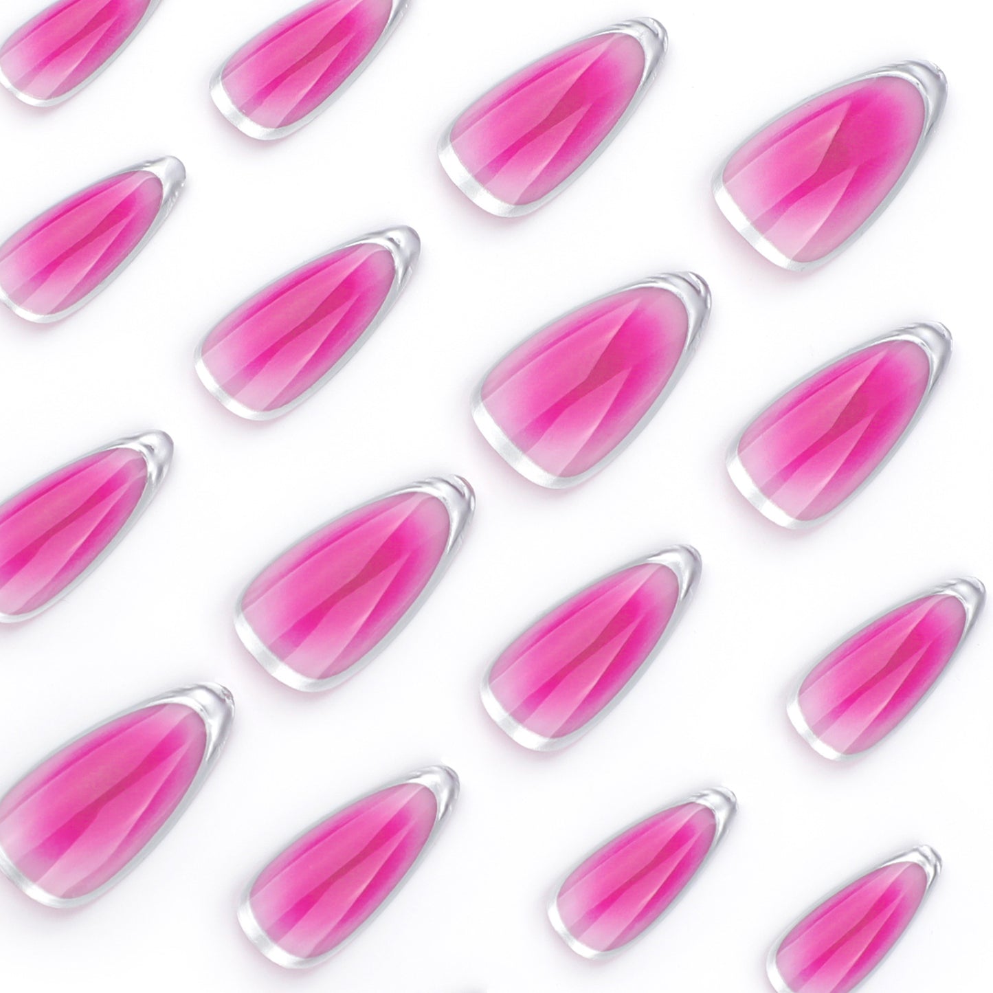 Cyber-Jelly Fuchsia Press-On Nails
