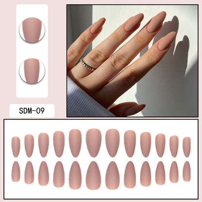 Matte Nude Almond Press-On Nails