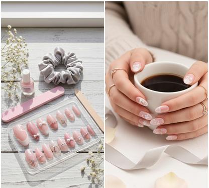Pink Coquette Press On Nails