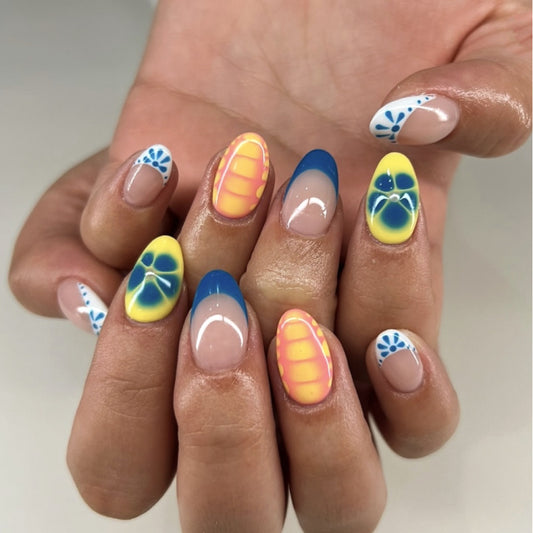 Tropical Bloom press-on nails