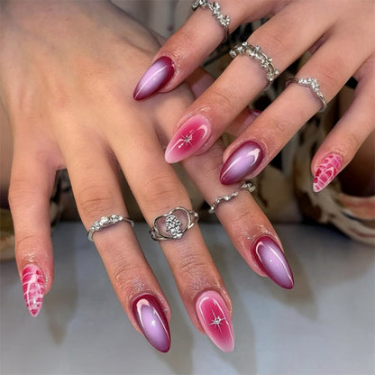 Velvet Reptile Almond Press-On Nails