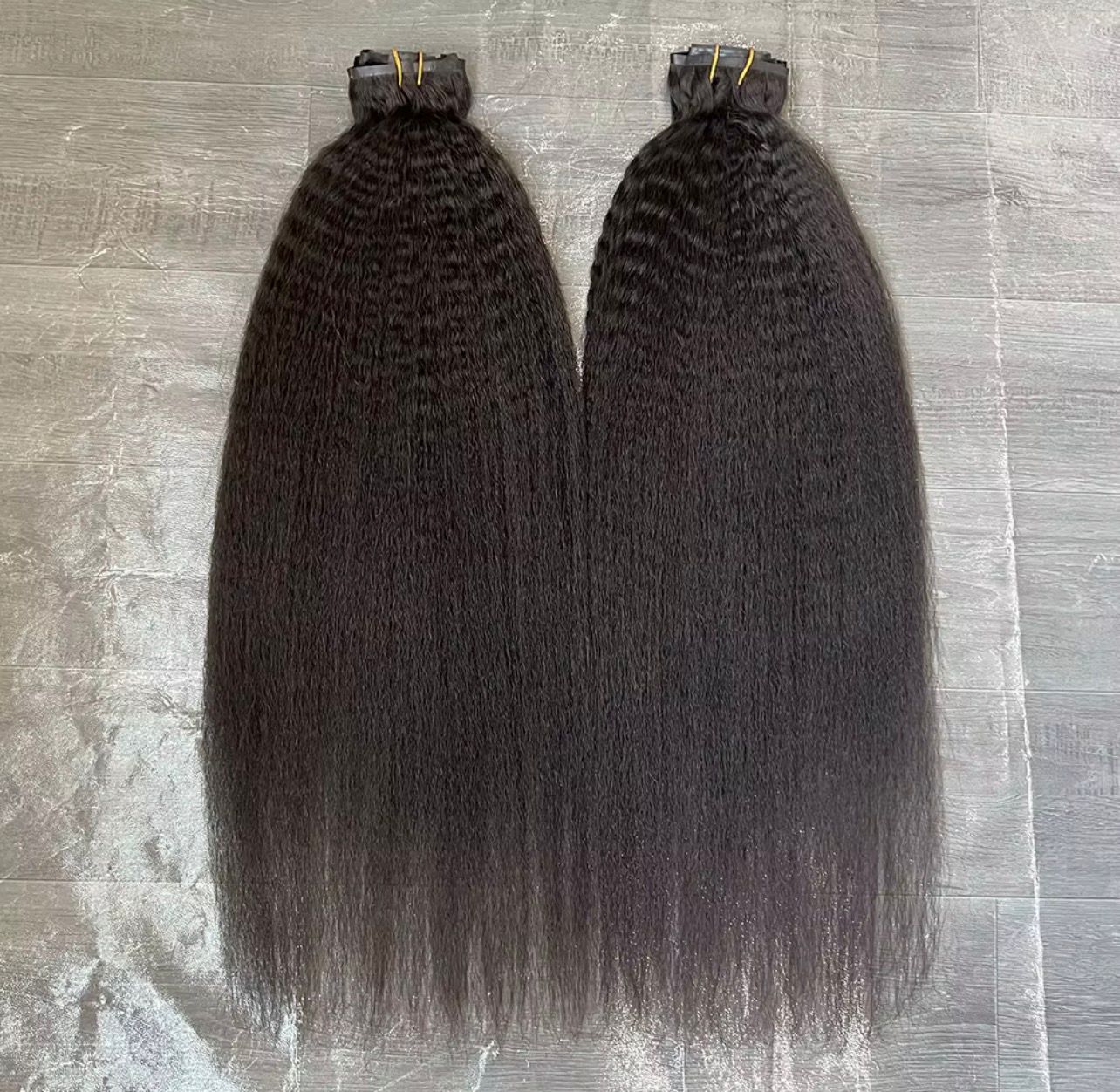 Kinki Straight Invisible Human Hair Clip-In. 100g/pack
