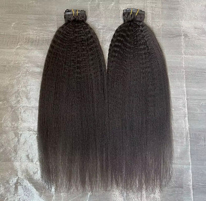 Kinki Straight Invisible Human Hair Clip-In. 100g/pack