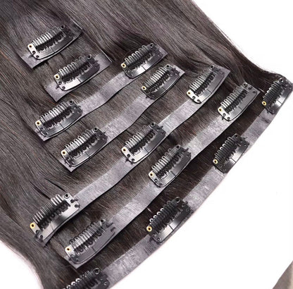 Kinki Straight Invisible Human Hair Clip-In. 100g/pack