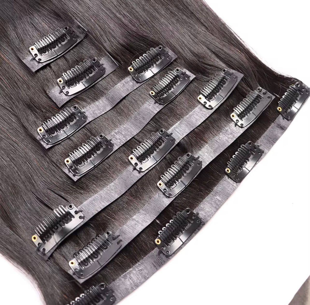 Kinki Straight Invisible Human Hair Clip-In. 100g/pack