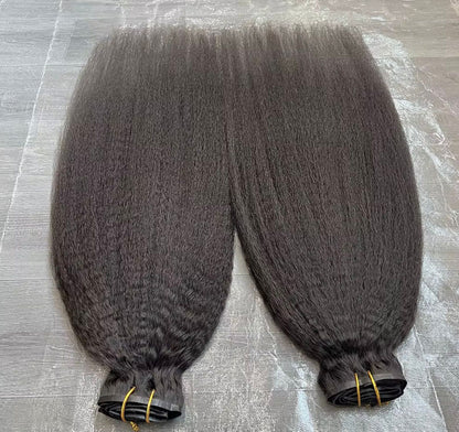 Kinki Straight Invisible Human Hair Clip-In. 100g/pack